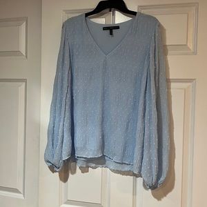 White House black market baby blue blouse